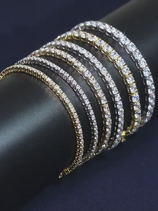 Bracciale Tennis Argento 925 & VVS Moissanite / Zirconi