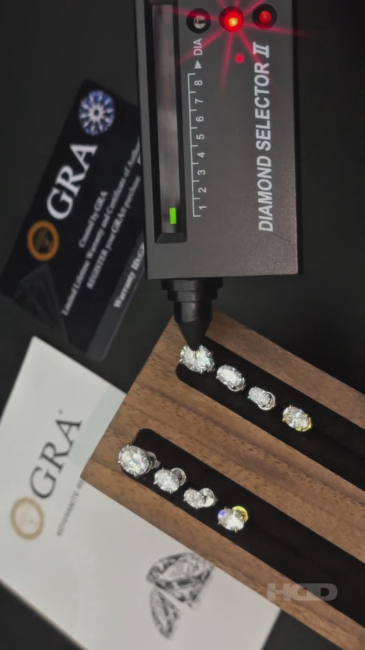 Orecchini "Oval" Argento 925 & VVS Moissanite