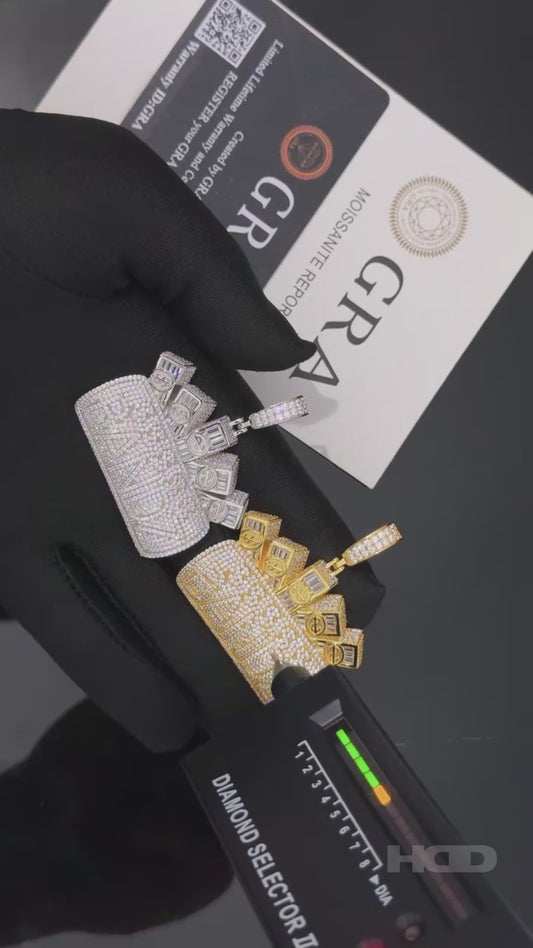 Ciondolo "Bandz" Argento 925 & VVS Moissanite