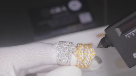 Anello "3D Cross" Argento 925 & VVS Moissanite / Zirconi