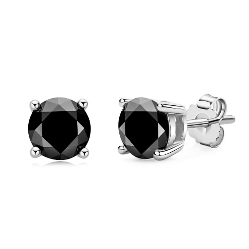 Orecchini Punto Luce Dark Argento 925 & VVS Moissanite